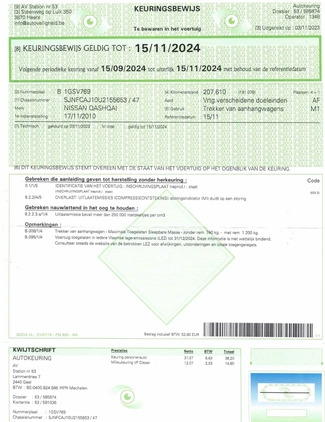 Nissan Qashqai cena 34999 przebieg: 215000, rok produkcji 2010 z Dobrzany małe 466